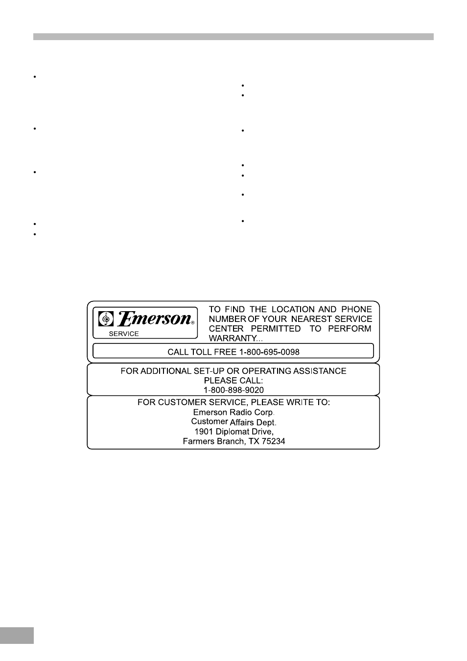 Troubleshooting (continued) | Emerson Radio AV50 User Manual | Page 42 / 44