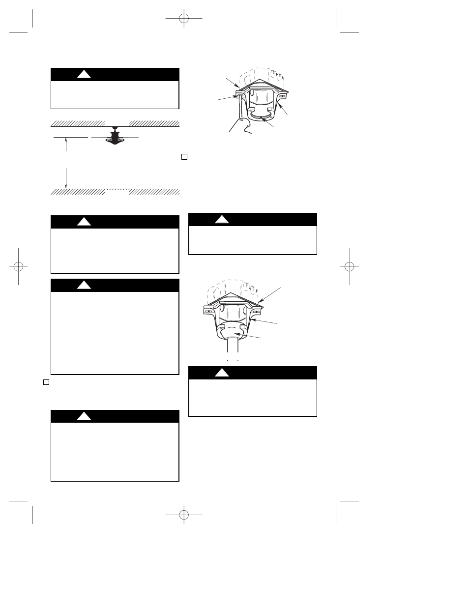 How to hang your ceiling fan, Warning | Emerson KF180 User Manual | Page 8 / 16