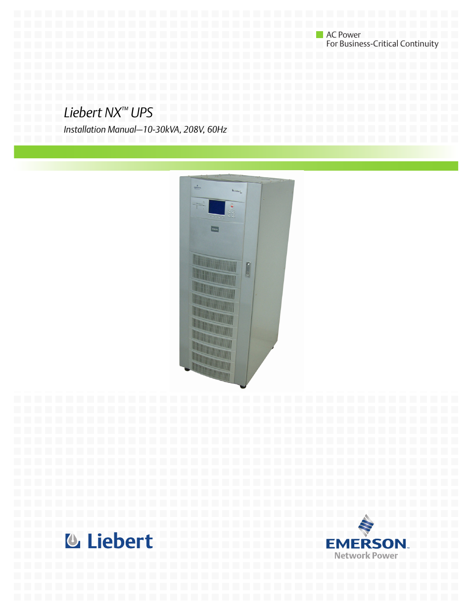 Emerson 60HZ User Manual | 80 pages