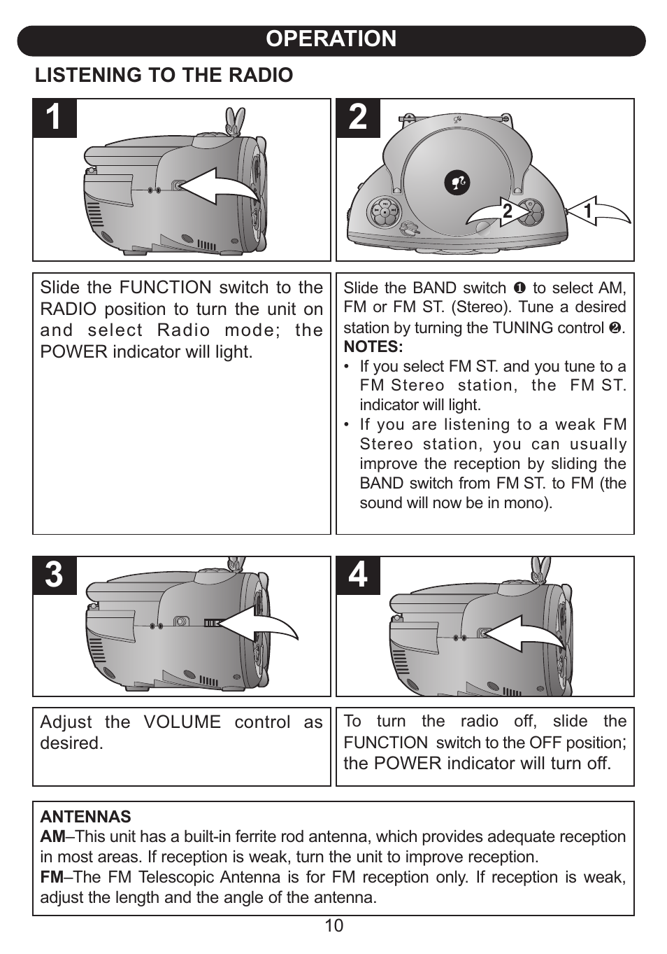Operation | Emerson Radio Barbie BAR201 User Manual | Page 11 / 22