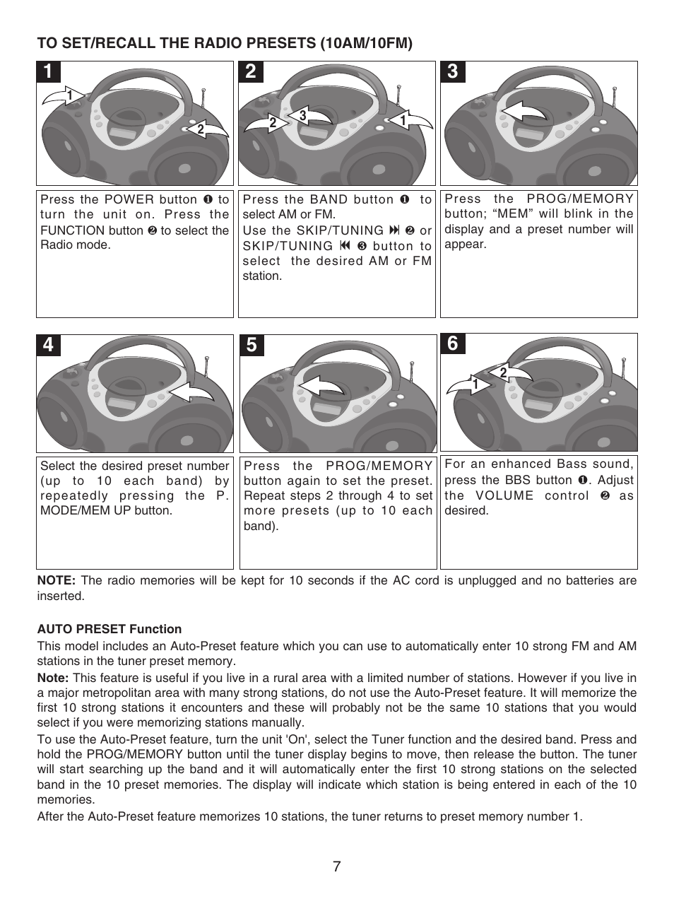 Emerson Radio PD5812 User Manual | Page 8 / 16