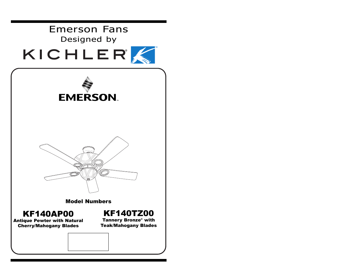 Emerson KF140TZ00 User Manual | 9 pages