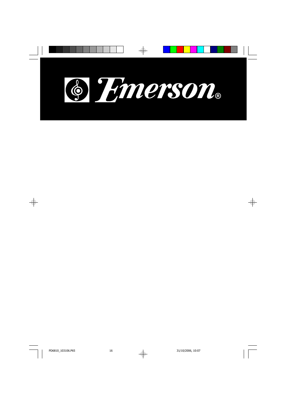 Emerson PD6810 User Manual | 16 pages