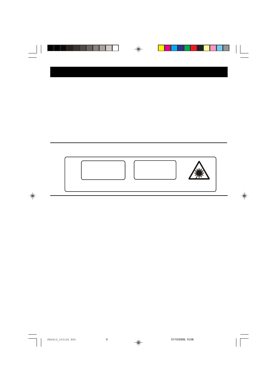 Class 1 laser product | Emerson PD6810 User Manual | Page 4 / 16