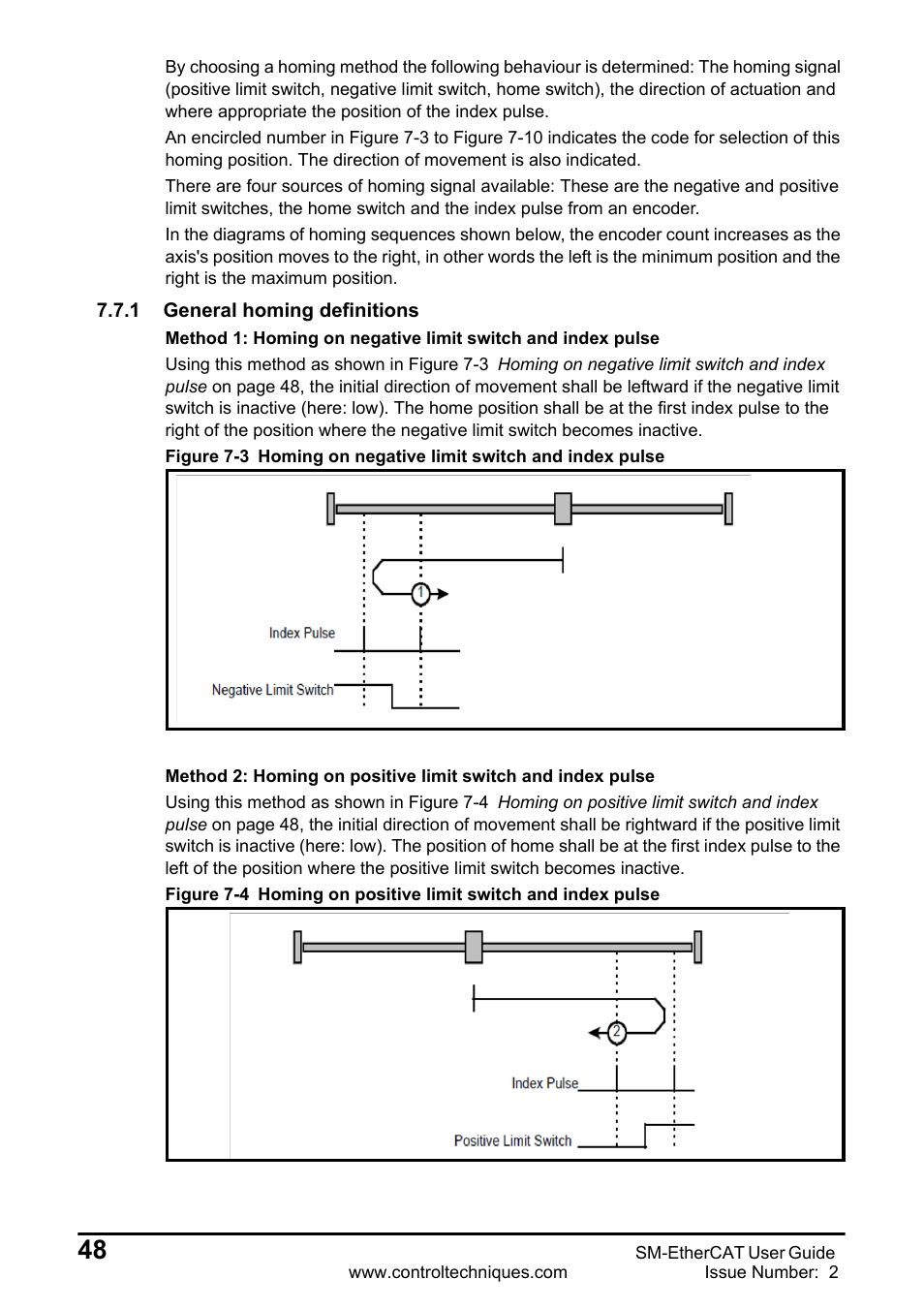 1 general homing definitions | Emerson SM-ETHERCAT 0471-0128-02 User Manual | Page 48 / 70