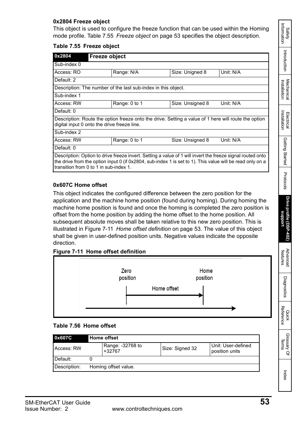 Sm-ethercat user guide, Freeze object | Emerson SM-ETHERCAT 0471-0128-02 User Manual | Page 53 / 70