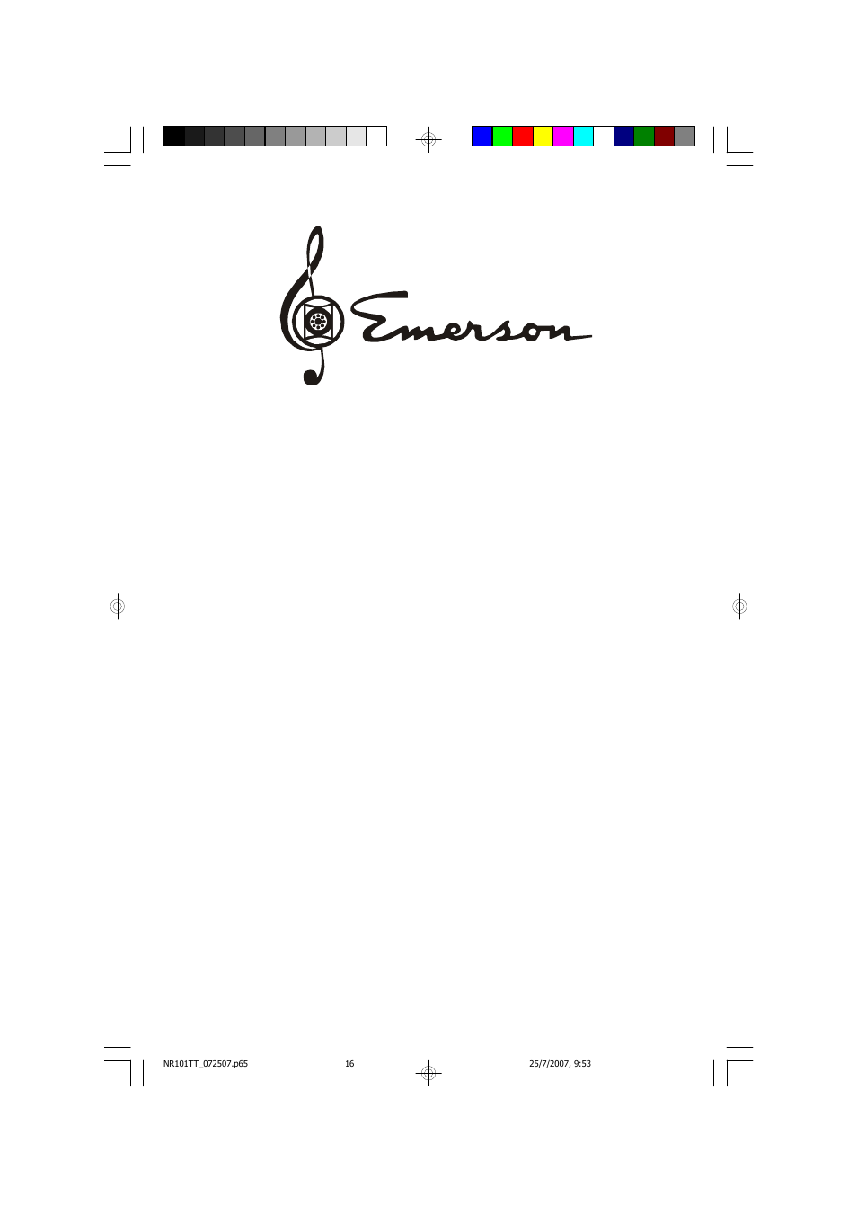 Emerson Radio NR101TT User Manual | 16 pages