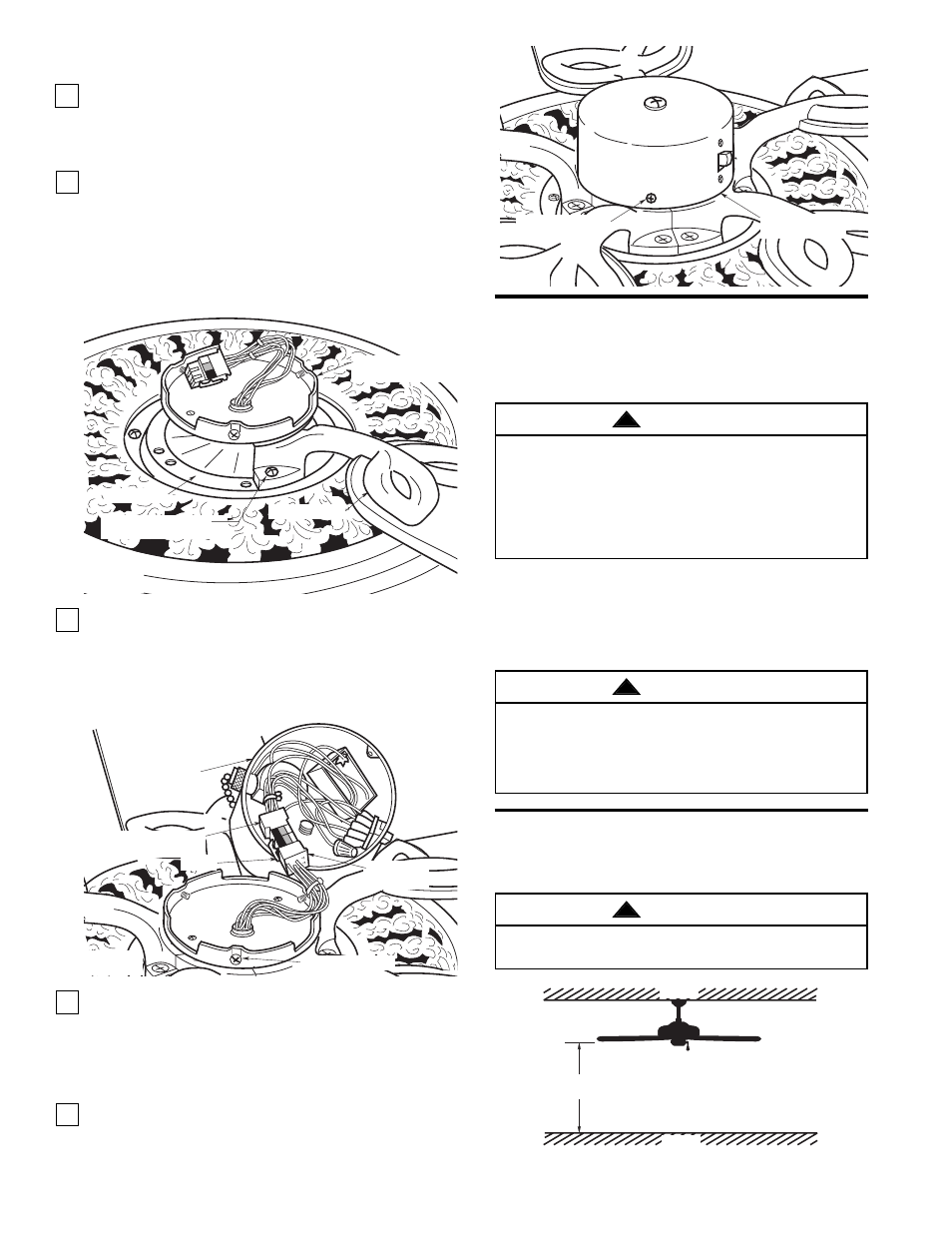 Electrical requirements, How to hang your ceiling fan, Warning | Emerson CF715PW00 User Manual | Page 5 / 8