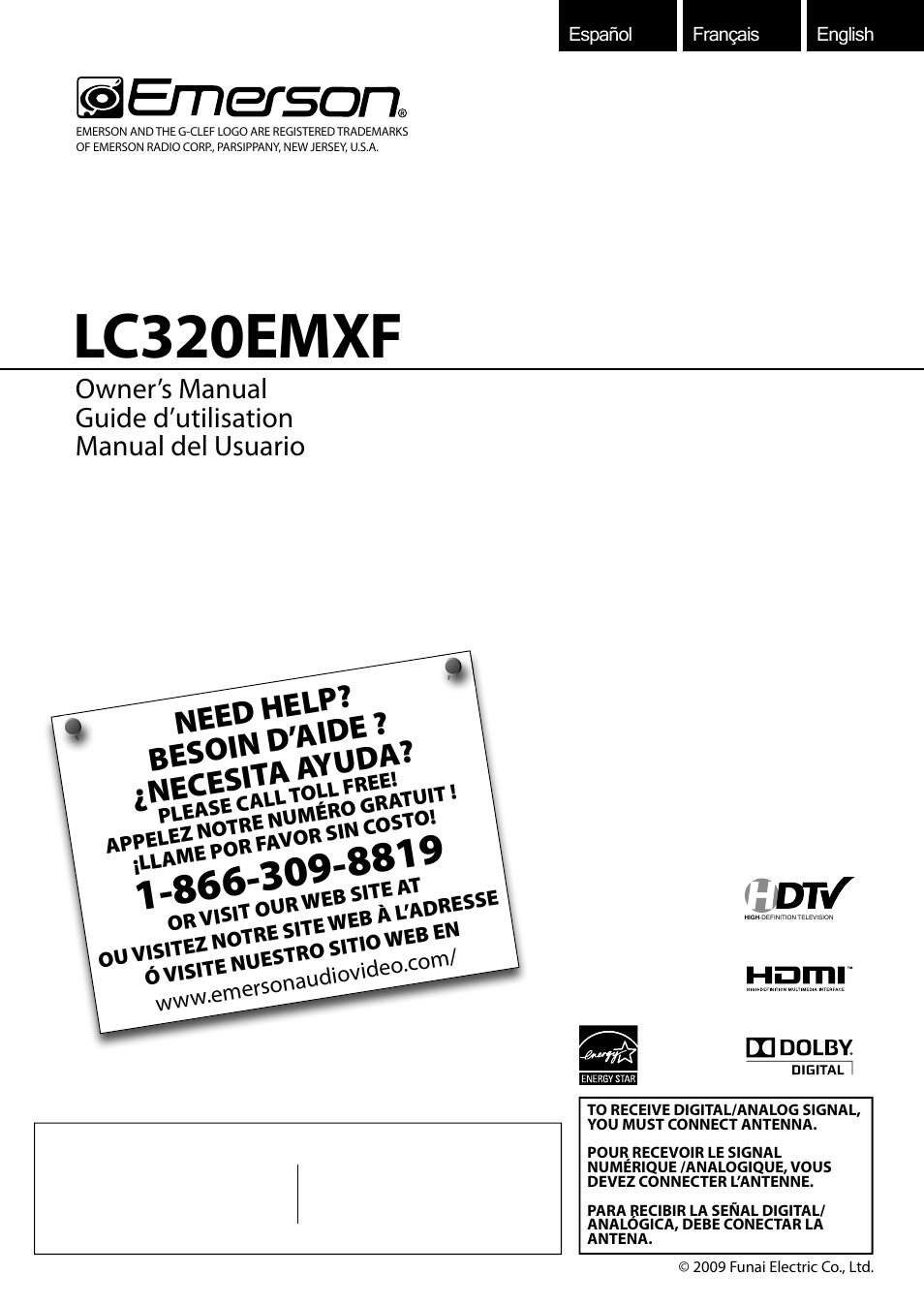 Emerson LC320EMXF User Manual | 116 pages