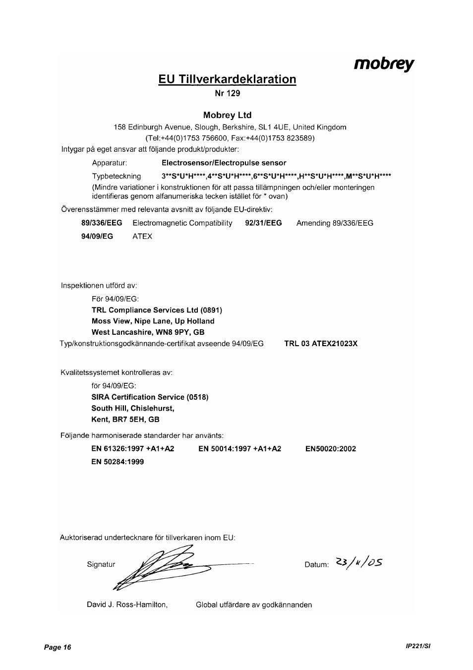 Emerson IP221/SI User Manual | Page 16 / 52