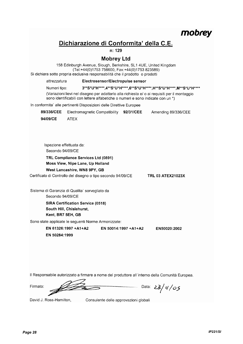 Emerson IP221/SI User Manual | Page 28 / 52