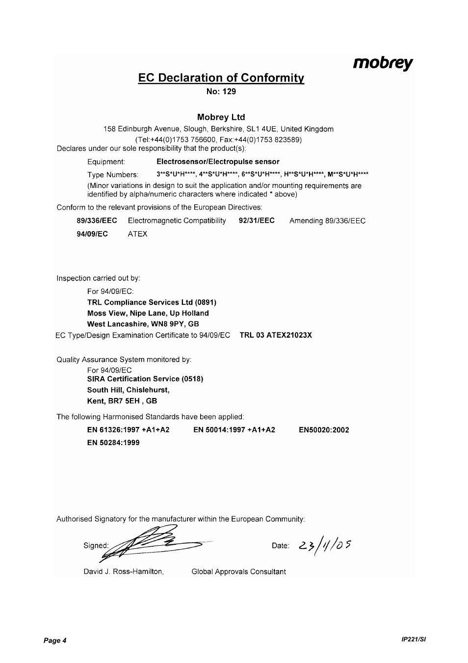 Emerson IP221/SI User Manual | Page 4 / 52