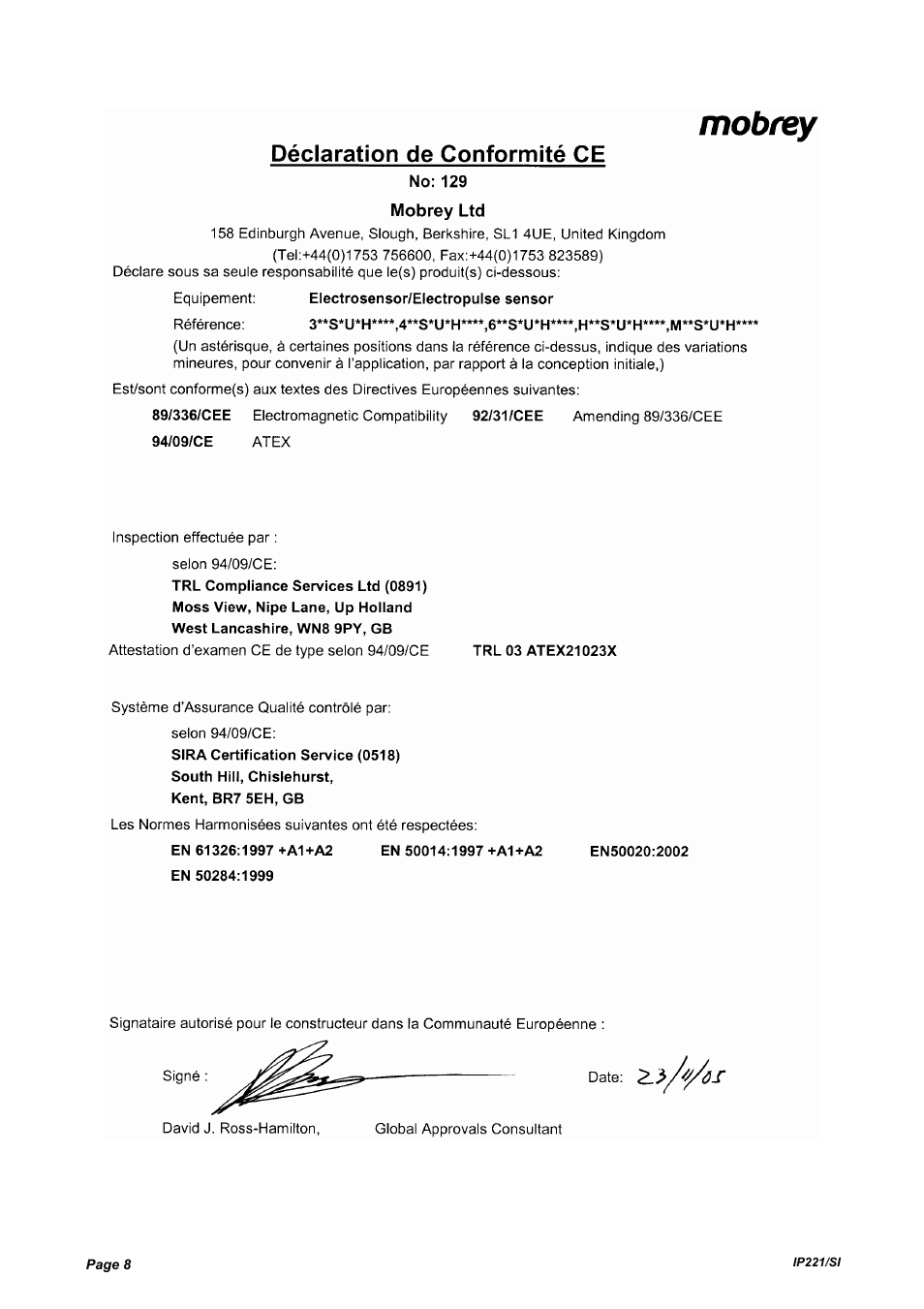 Emerson IP221/SI User Manual | Page 8 / 52