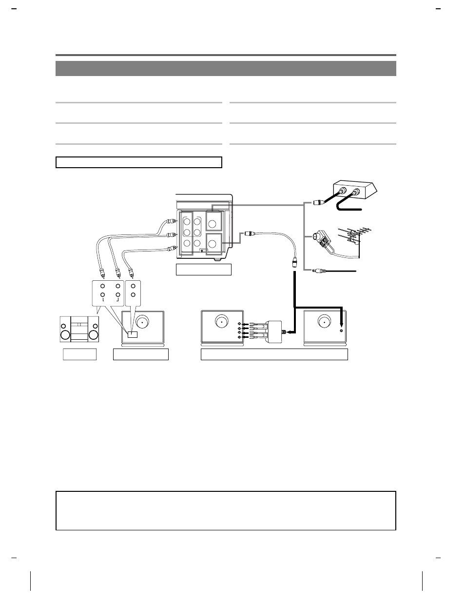 Preparation for use, Antenna/cable connections, Using optional audio/video output jacks | Using audio/video input jacks, Basic connections | Emerson EWV601M User Manual | Page 6 / 16