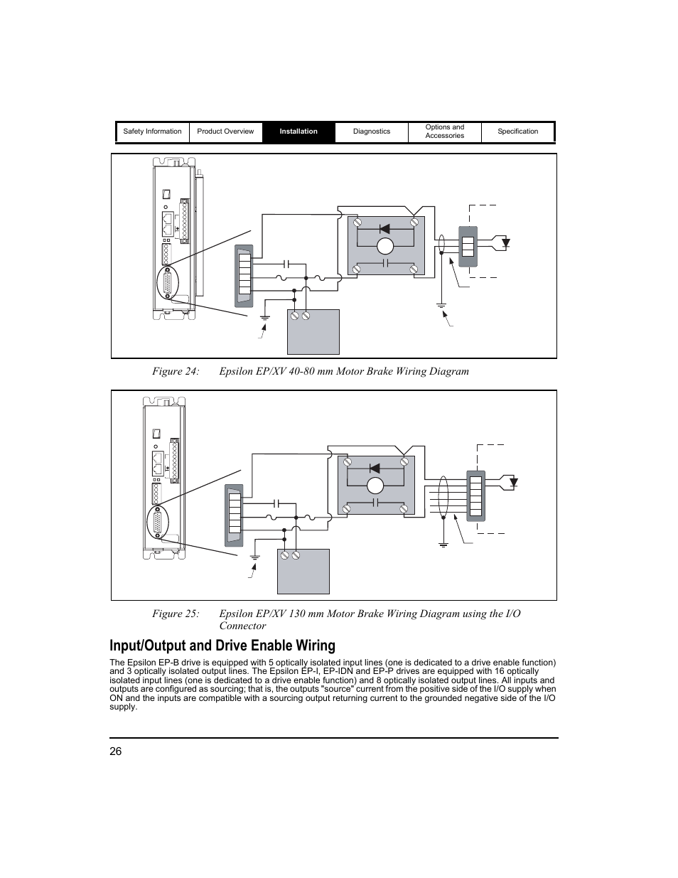 Input/output and drive enable wiring | Emerson 400518-01 User Manual | Page 38 / 88
