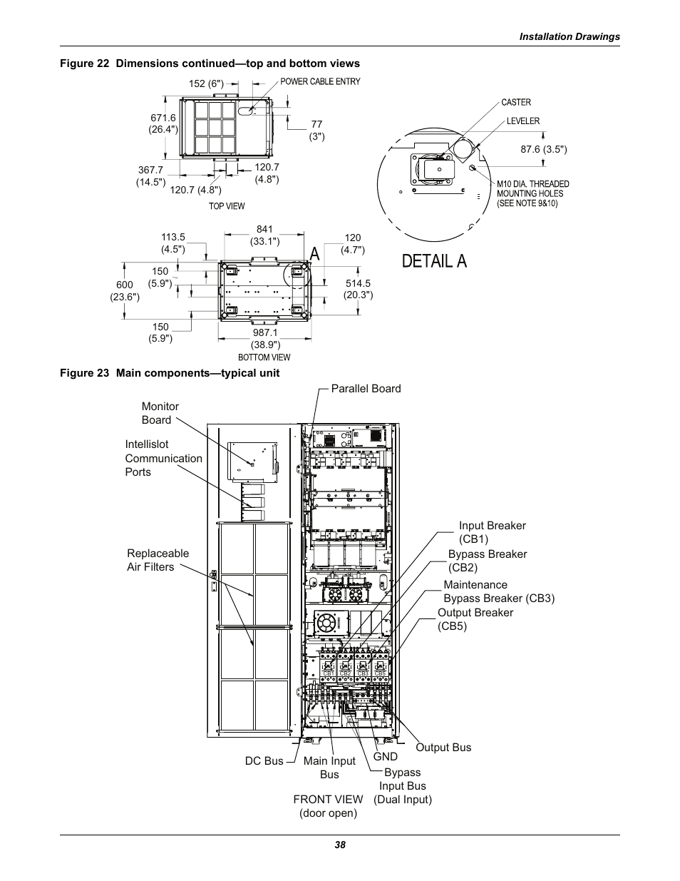 Figure 23 main components-typical unit, E figure 23, Figure 23 | Emerson Liebert NX 480V User Manual | Page 46 / 108