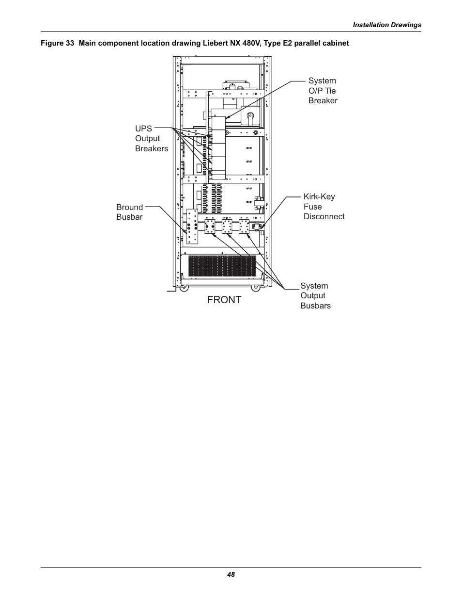 Front | Emerson Liebert NX 480V User Manual | Page 56 / 108