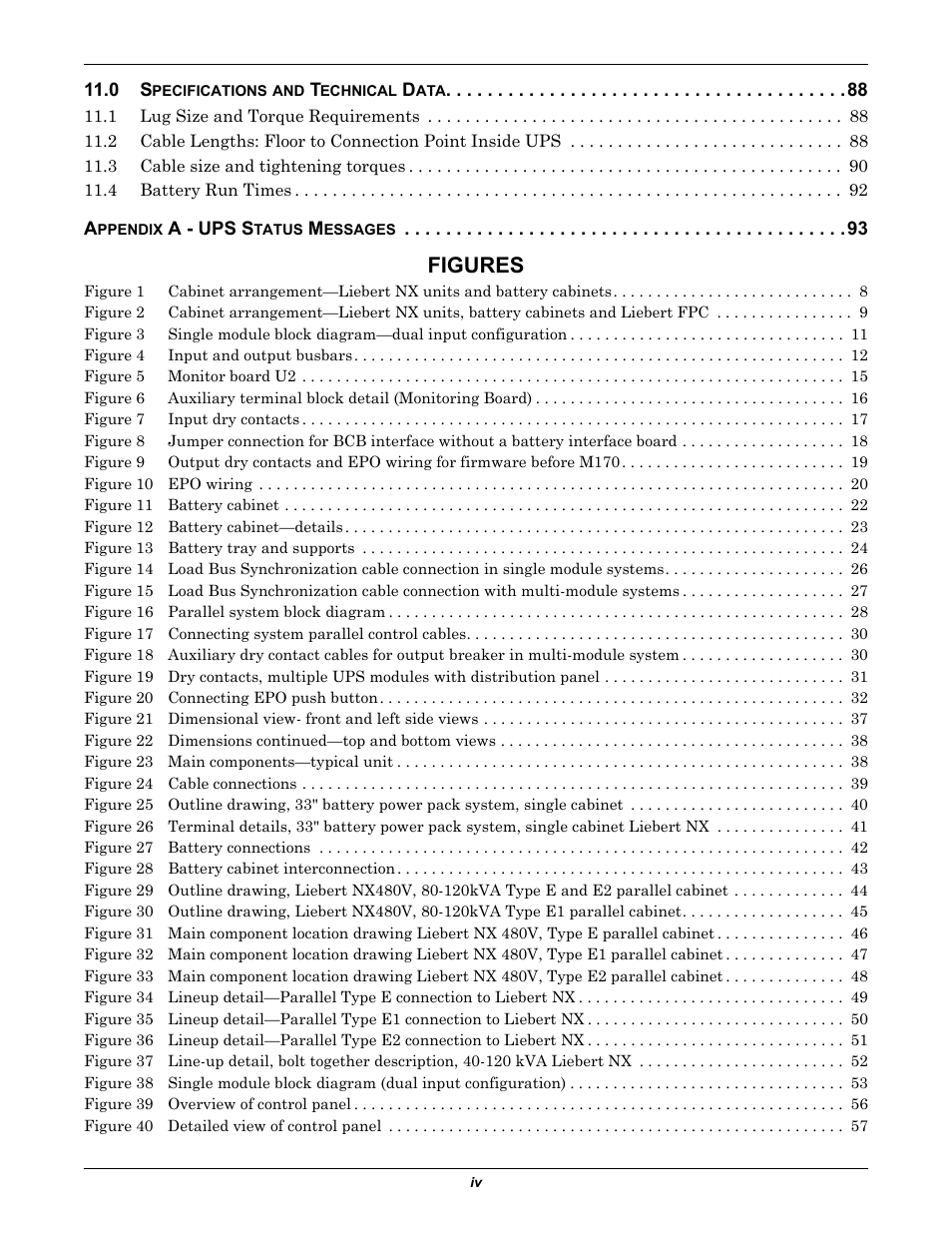 Figures | Emerson Liebert NX 480V User Manual | Page 6 / 108