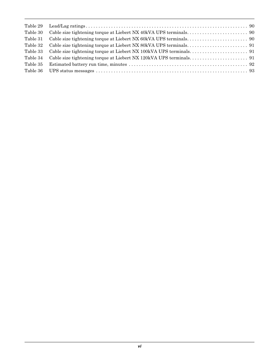 Emerson Liebert NX 480V User Manual | Page 8 / 108