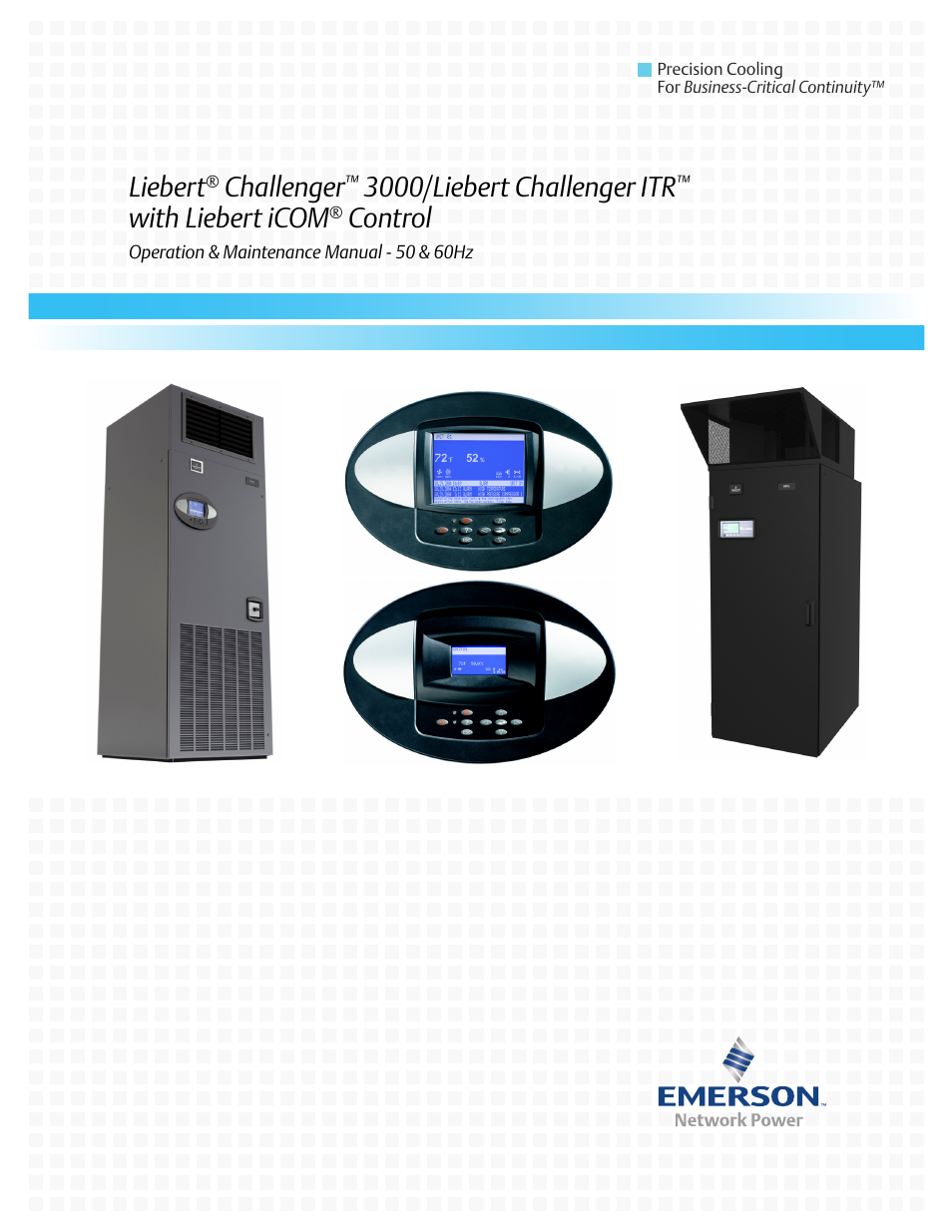 Emerson Liebert Challenger With Liebert iCOM Control 3000/ITR User Manual | 72 pages