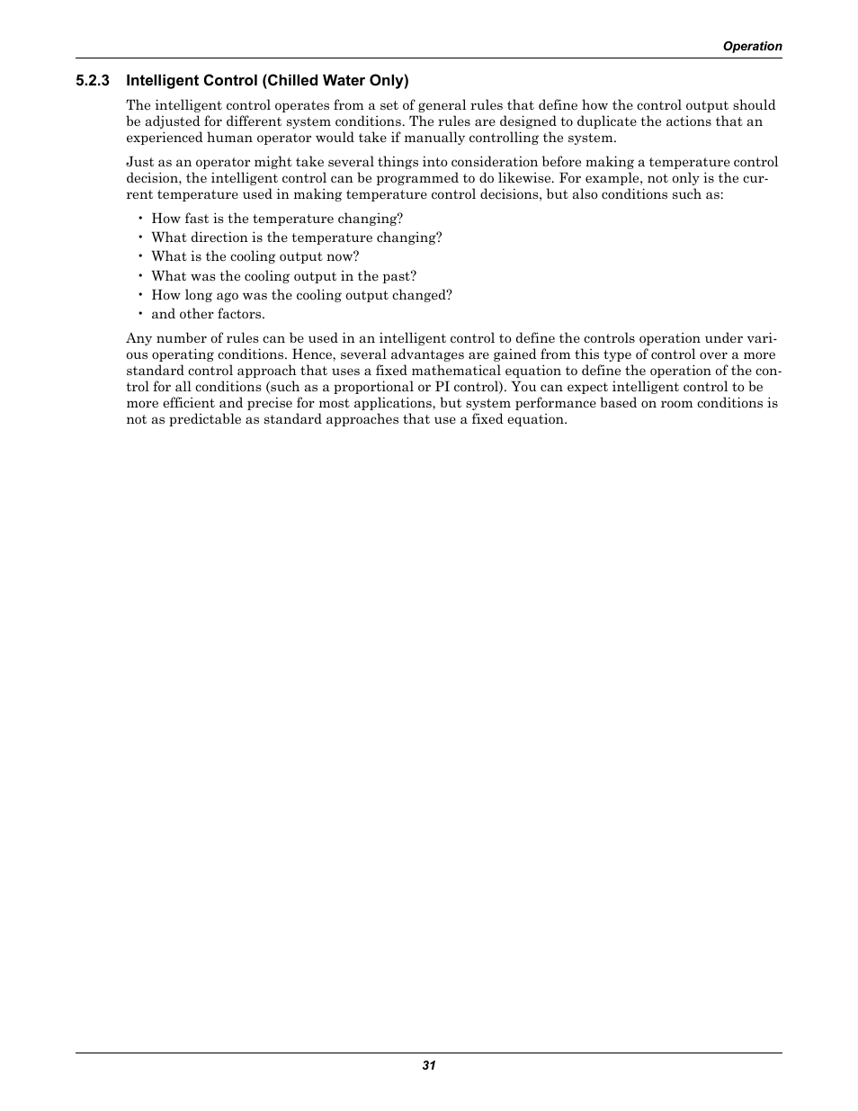 3 intelligent control (chilled water only), Intelligent control (chilled water only) | Emerson Liebert Challenger With Liebert iCOM Control 3000/ITR User Manual | Page 37 / 72