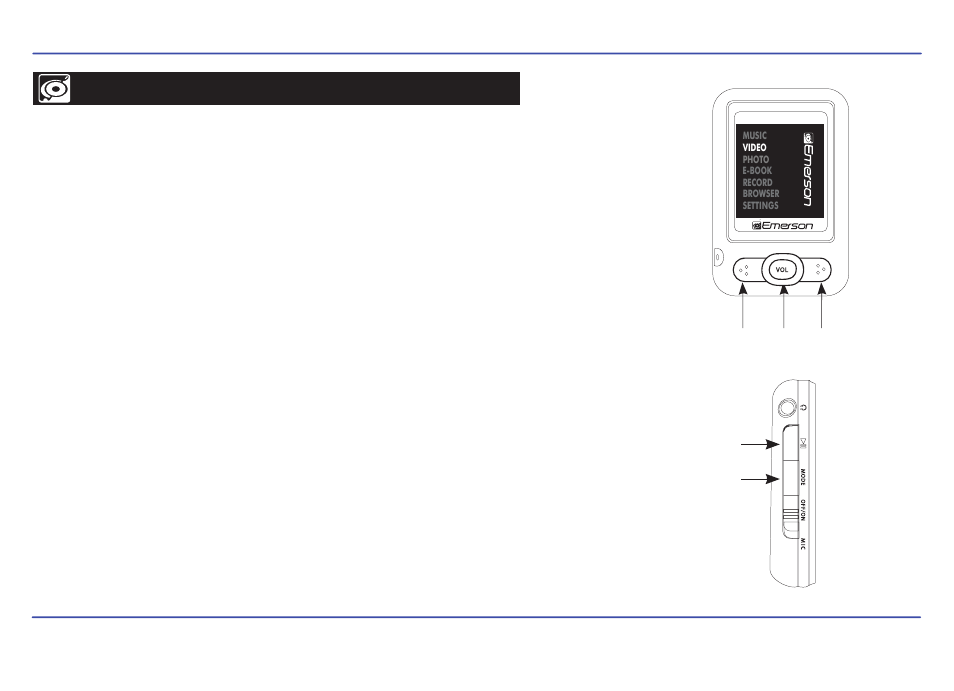 Video, Playing videos searching backward or forward | Emerson EMP413-4 User Manual | Page 15 / 29