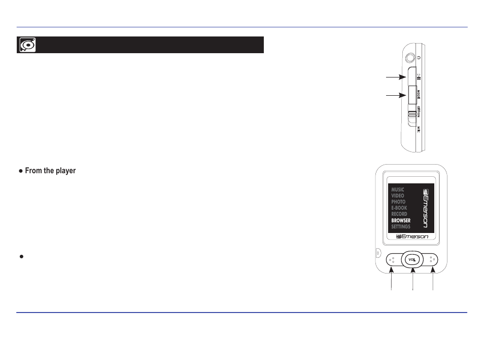 Browser, Deleting files or | Emerson EMP413-4 User Manual | Page 23 / 29