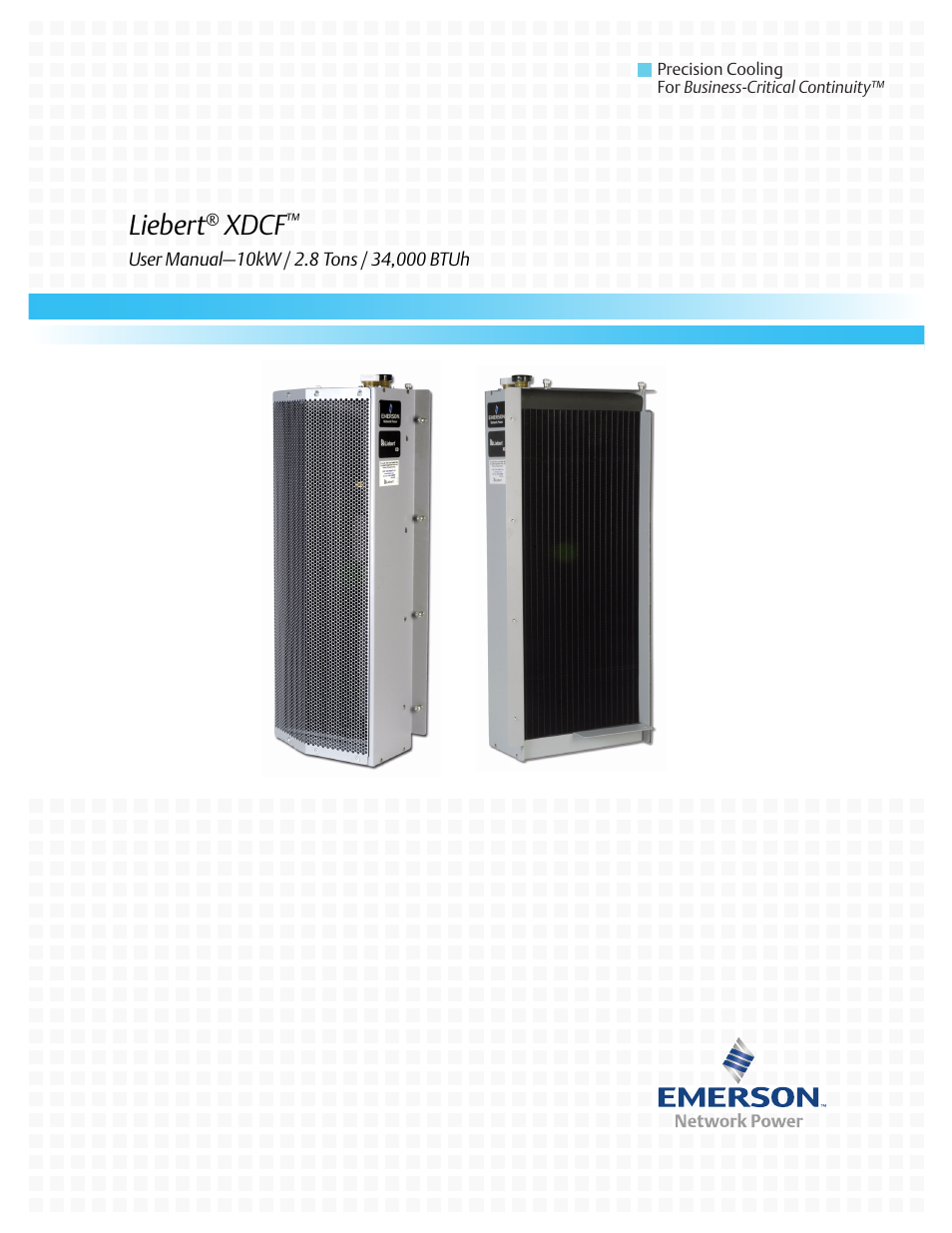 Emerson Liebert XDCF User Manual | 28 pages