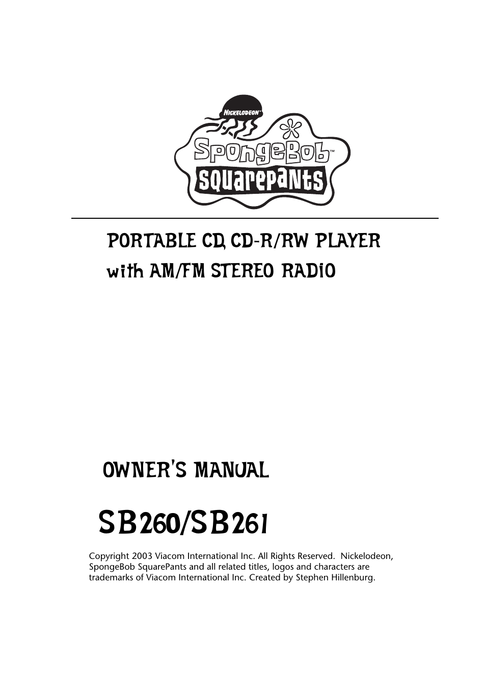 Emerson Radio SB261 User Manual | 16 pages