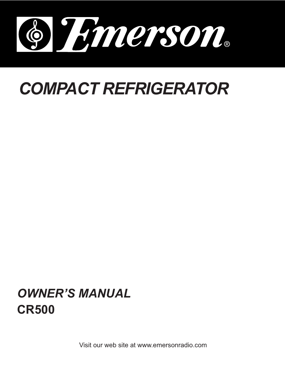 Emerson CR500 User Manual | 11 pages