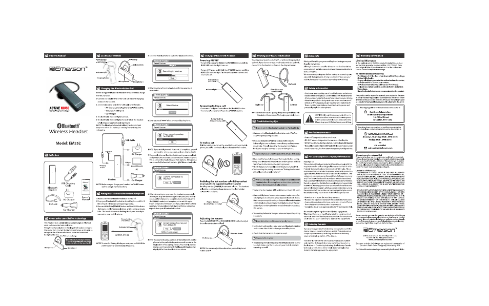Emerson EM-262 User Manual | 1 page