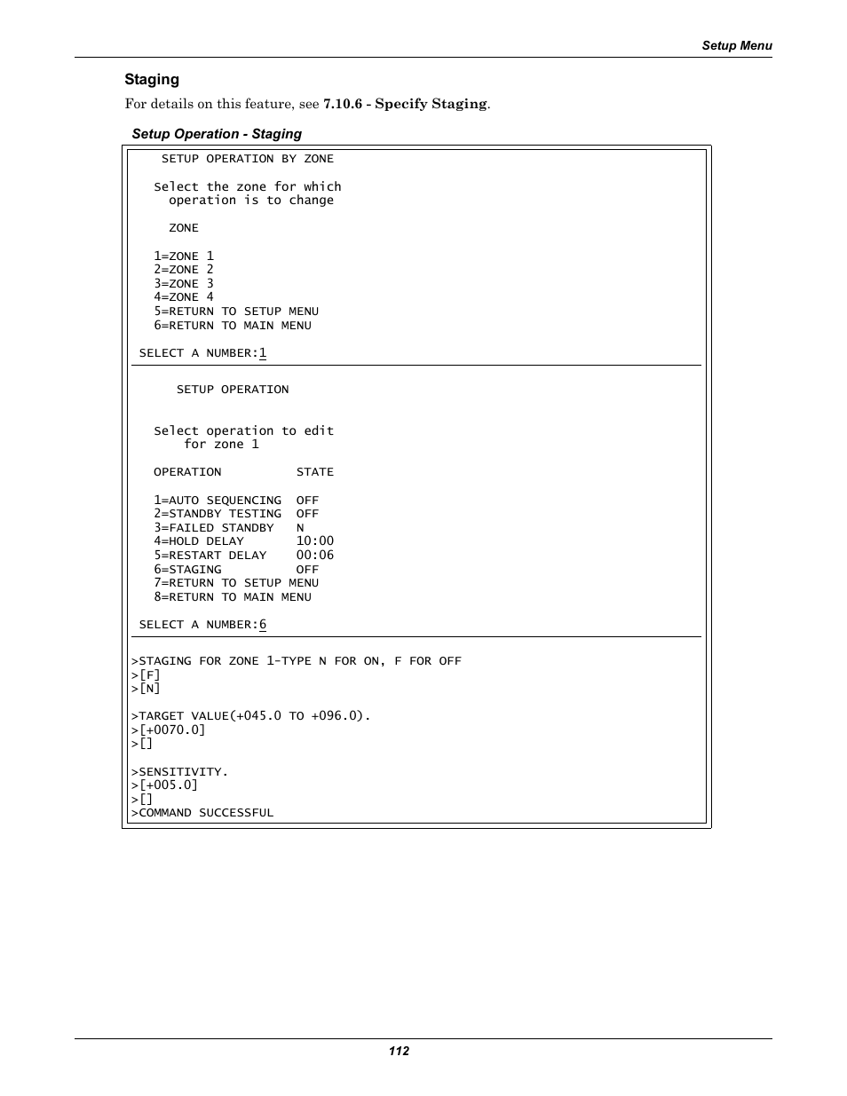 Staging | Emerson Autochangeover Controllers AC8 User Manual | Page 120 / 128