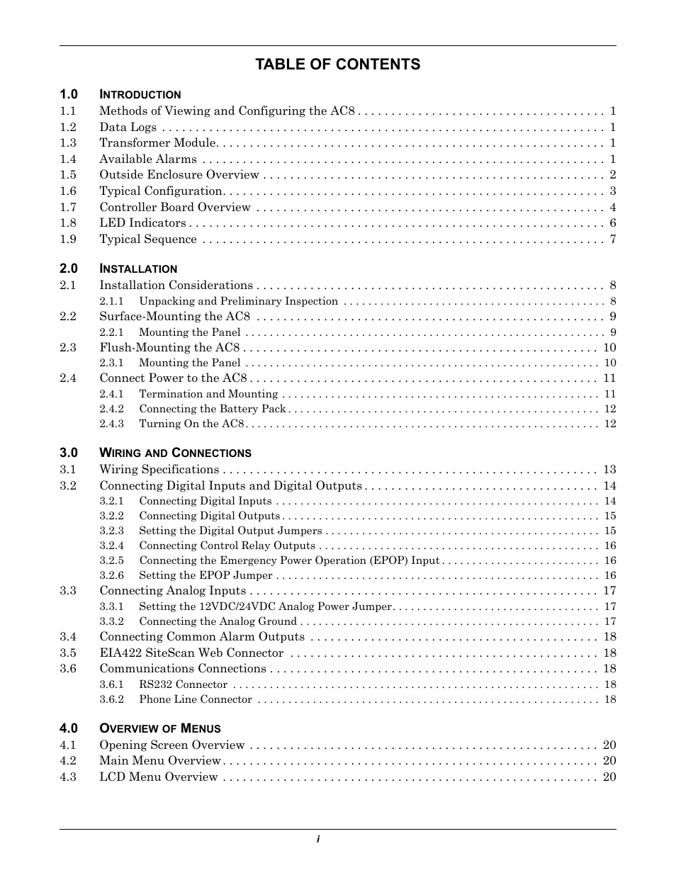 Emerson Autochangeover Controllers AC8 User Manual | Page 3 / 128