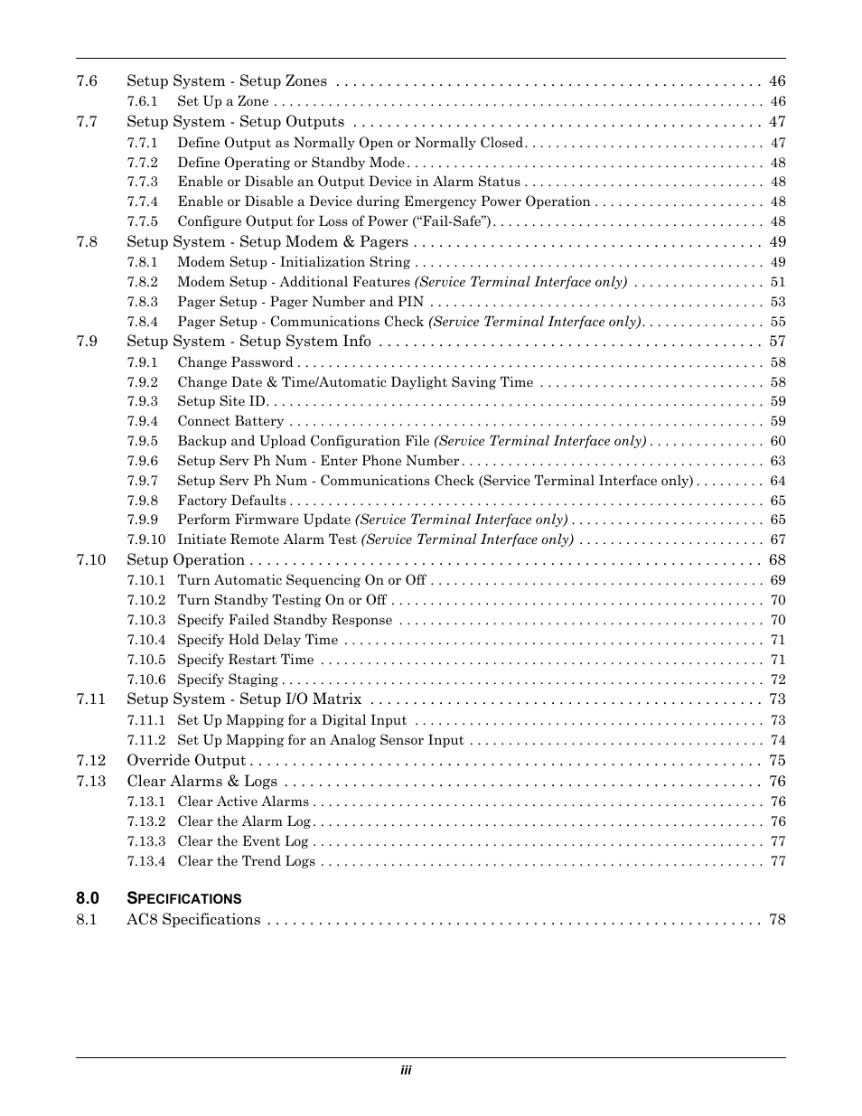 Emerson Autochangeover Controllers AC8 User Manual | Page 5 / 128