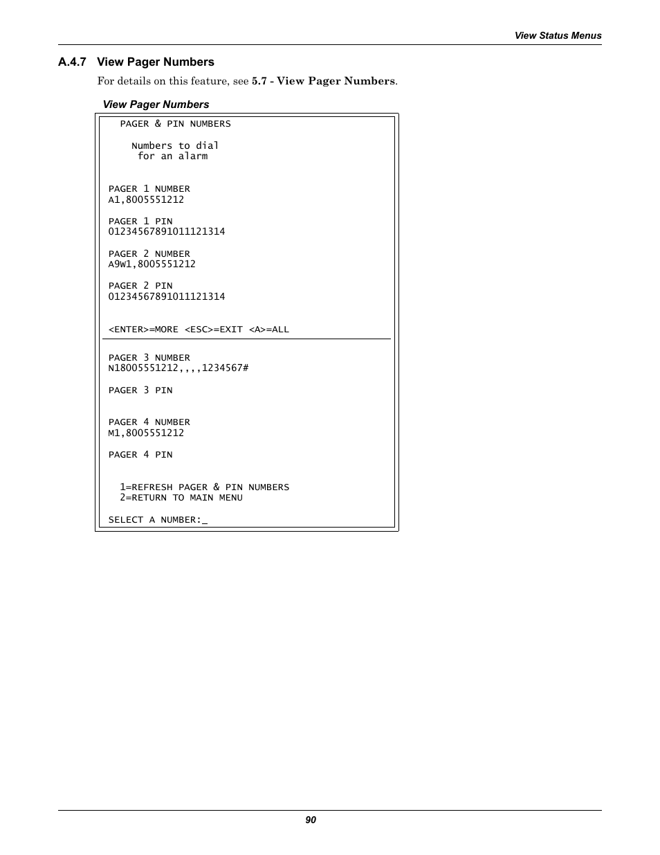 A.4.7, Section a.4.7 | Emerson Autochangeover Controllers AC8 User Manual | Page 98 / 128