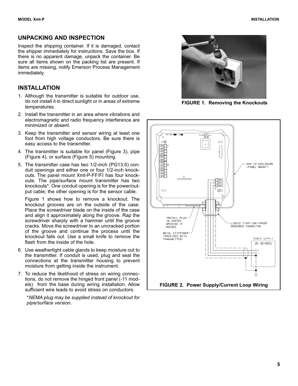 Emerson XMT-P-FF/FI User Manual | Page 5 / 12
