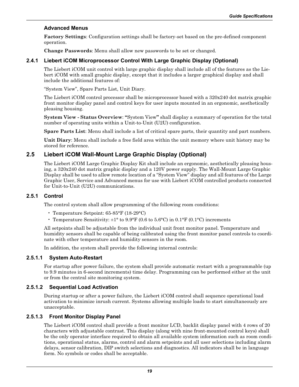 Advanced menus | Emerson Liebert CW User Manual | Page 23 / 28