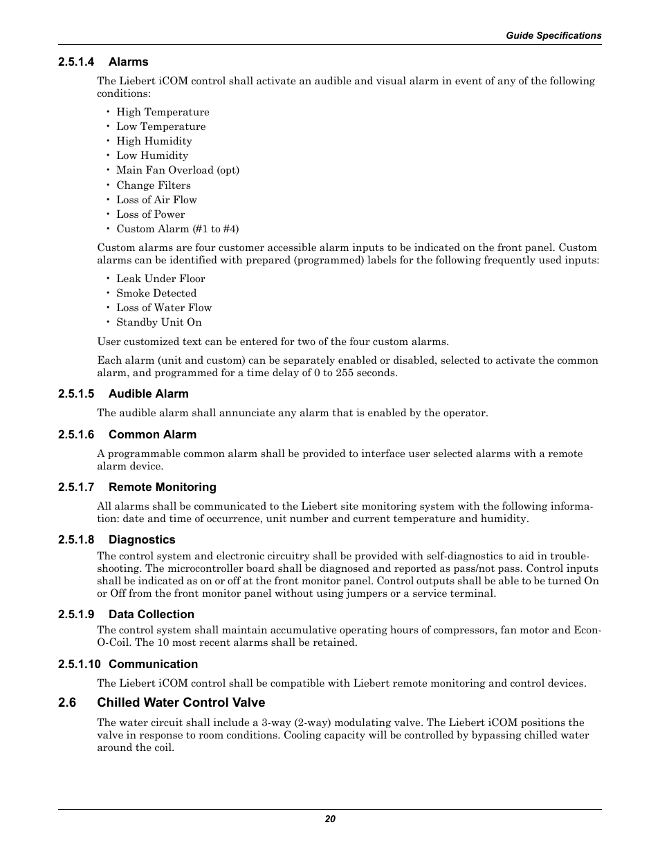 6 chilled water control valve | Emerson Liebert CW User Manual | Page 24 / 28