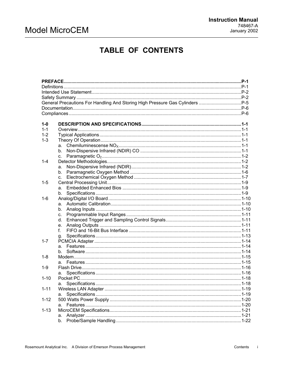 Emerson MicroCEM User Manual | Page 3 / 98