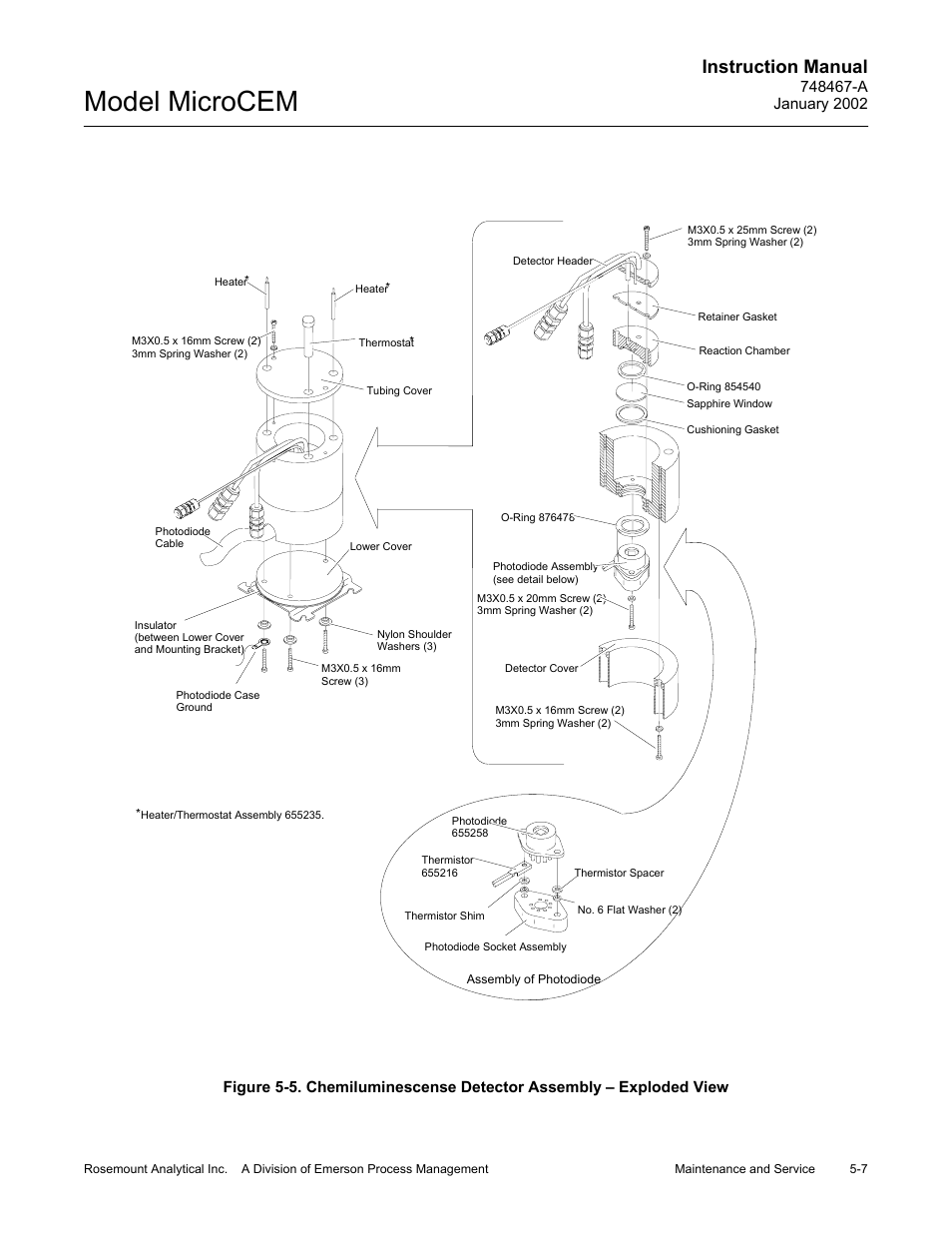 Figure 5-5, Model microcem, Instruction manual | Emerson MicroCEM User Manual | Page 89 / 98