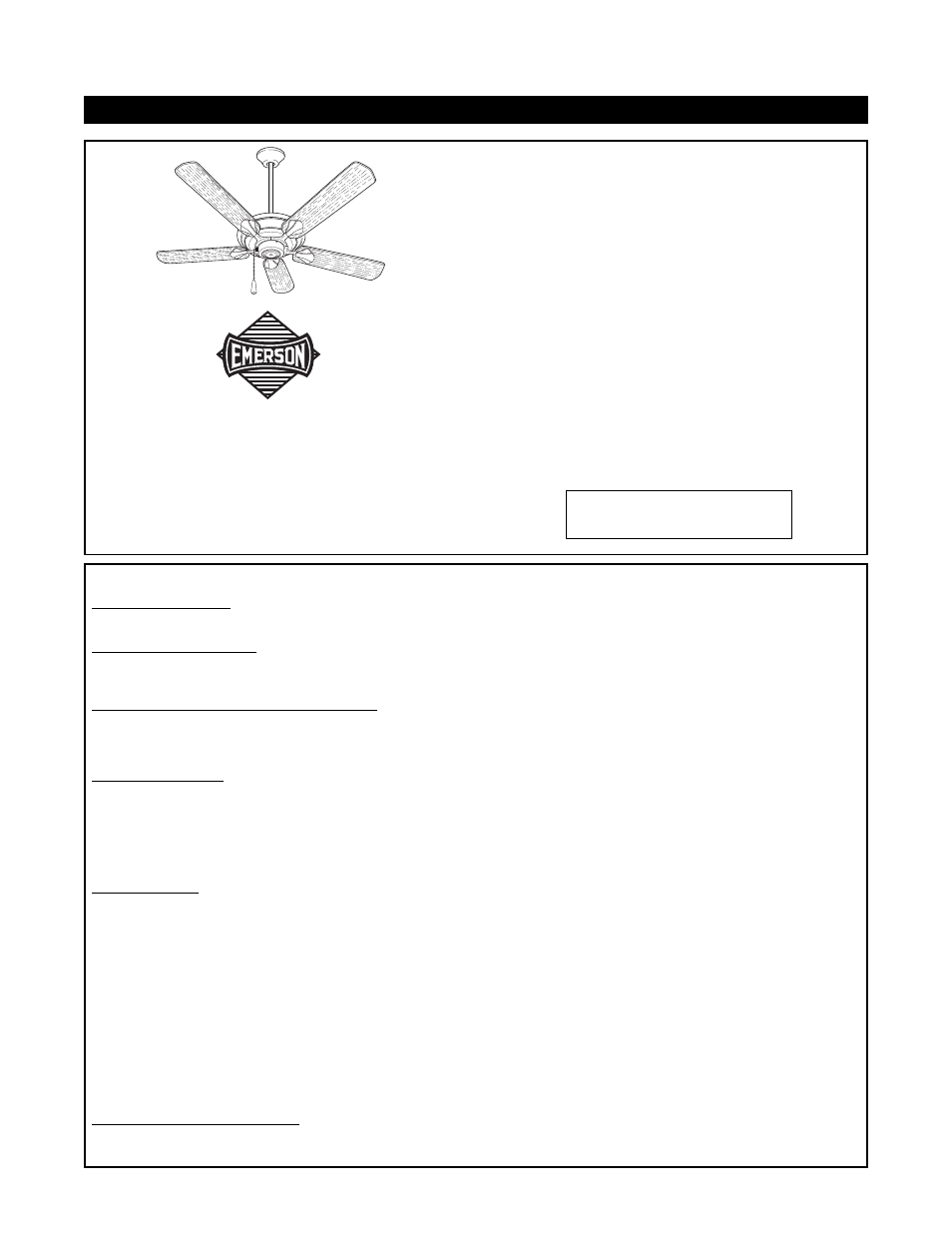 Emerson CF770BC01 User Manual | 8 pages
