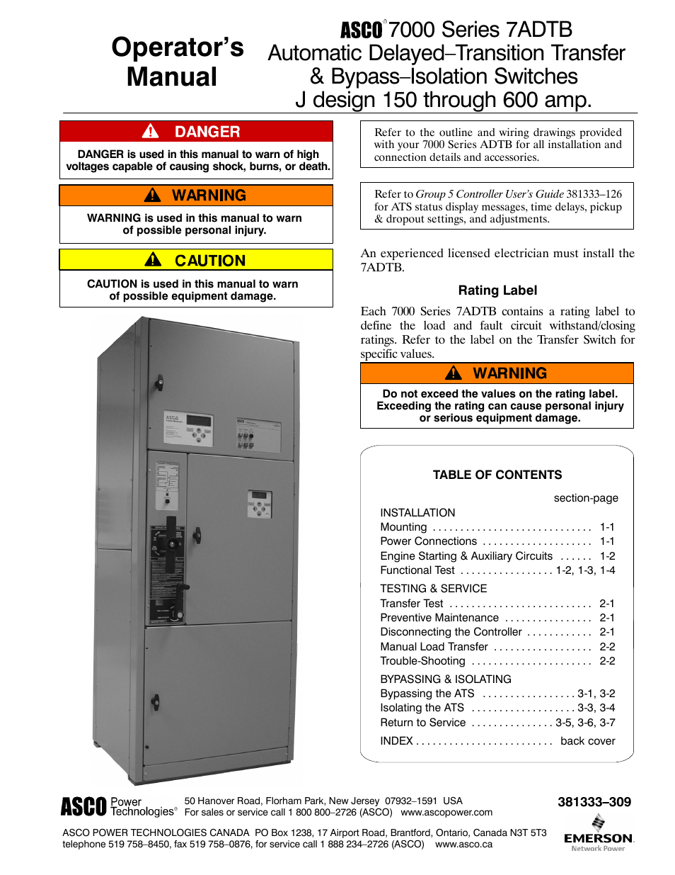 Emerson 7ADTB User Manual | 17 pages