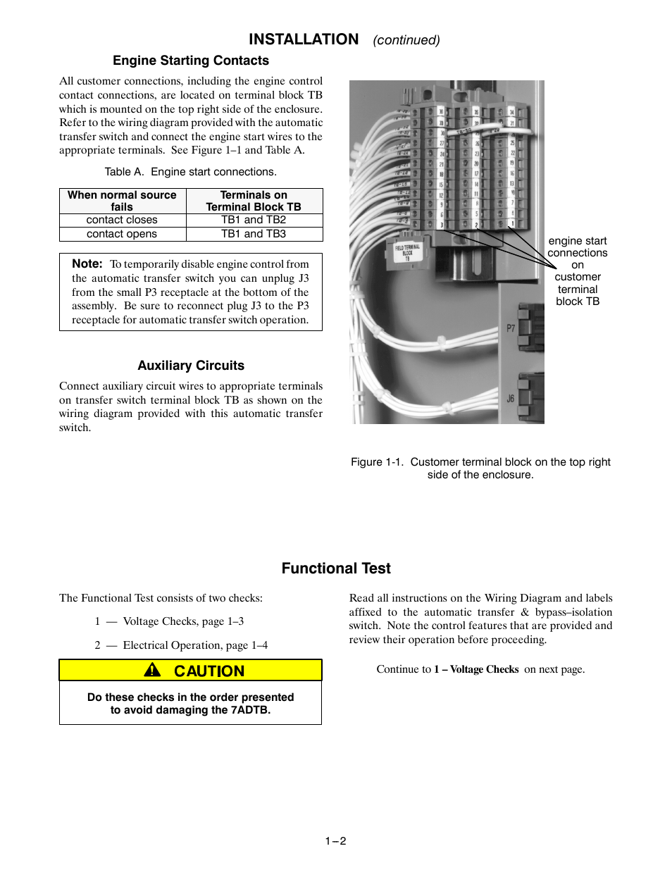 Installation, Functional test | Emerson 7ADTB User Manual | Page 4 / 17