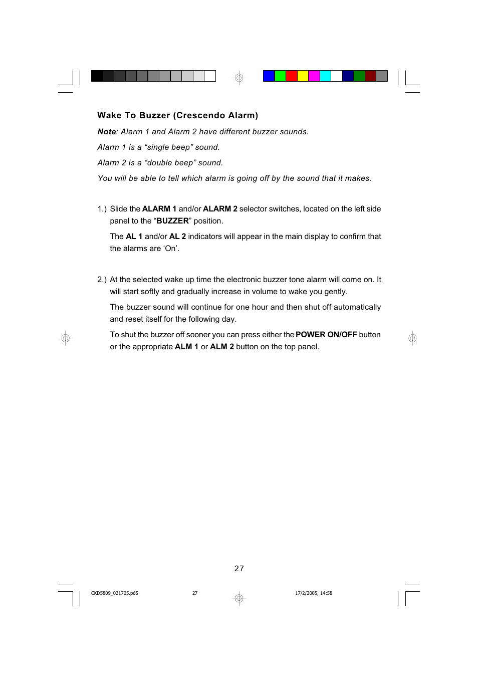 Emerson SMARTSET CKD5809C User Manual | Page 28 / 39