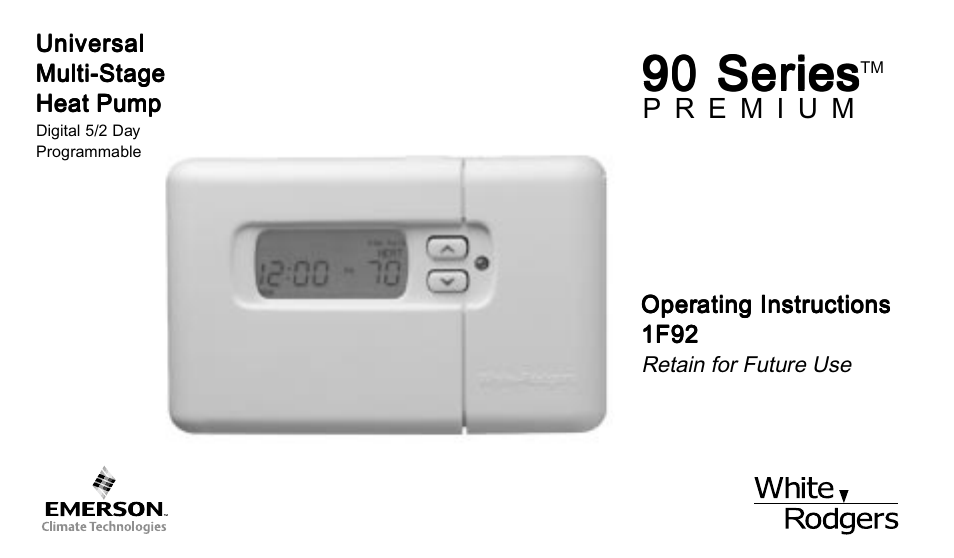 Emerson 1F92 User Manual | 44 pages