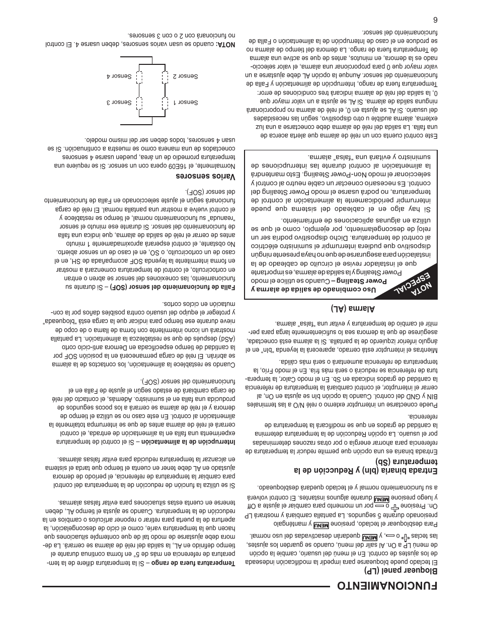 Funcionamiento | Emerson 16E09-101 User Manual | Page 11 / 16