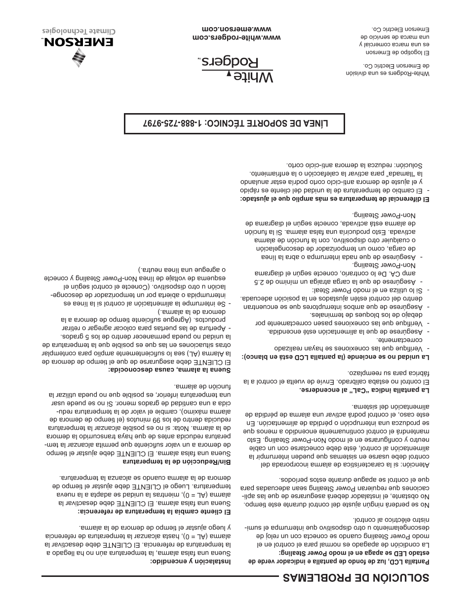 Solución de problemas | Emerson 16E09-101 User Manual | Page 9 / 16
