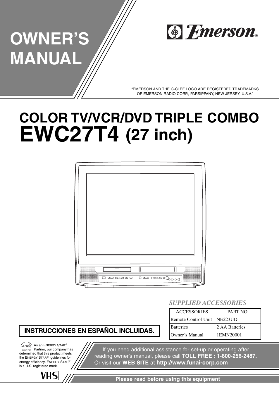 Emerson EWC27T4 User Manual | 56 pages