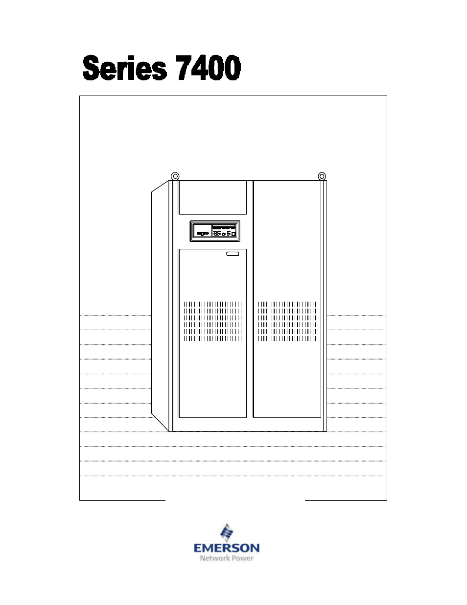 Emerson 7400 User Manual | 67 pages