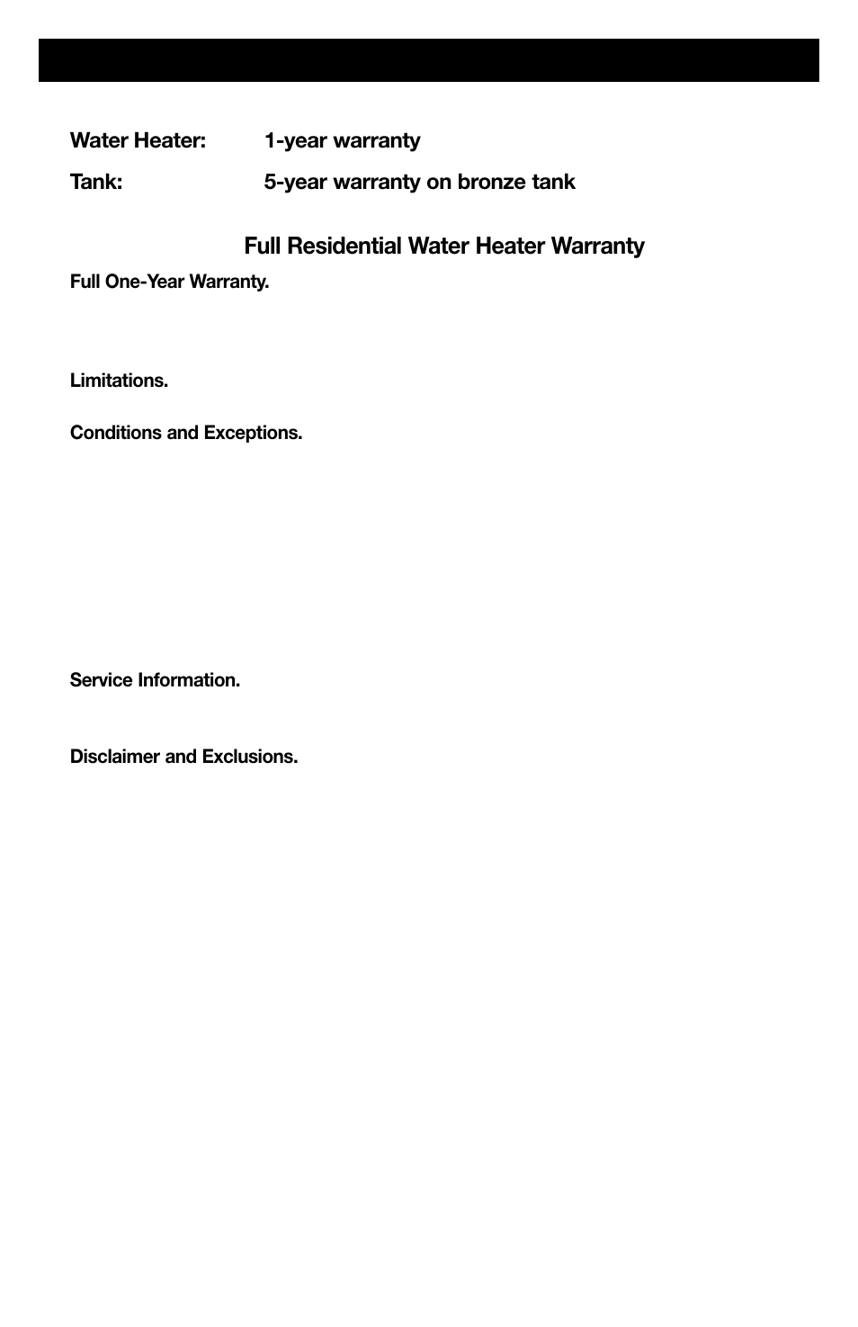 Warranty information | Emerson W152 User Manual | Page 12 / 16